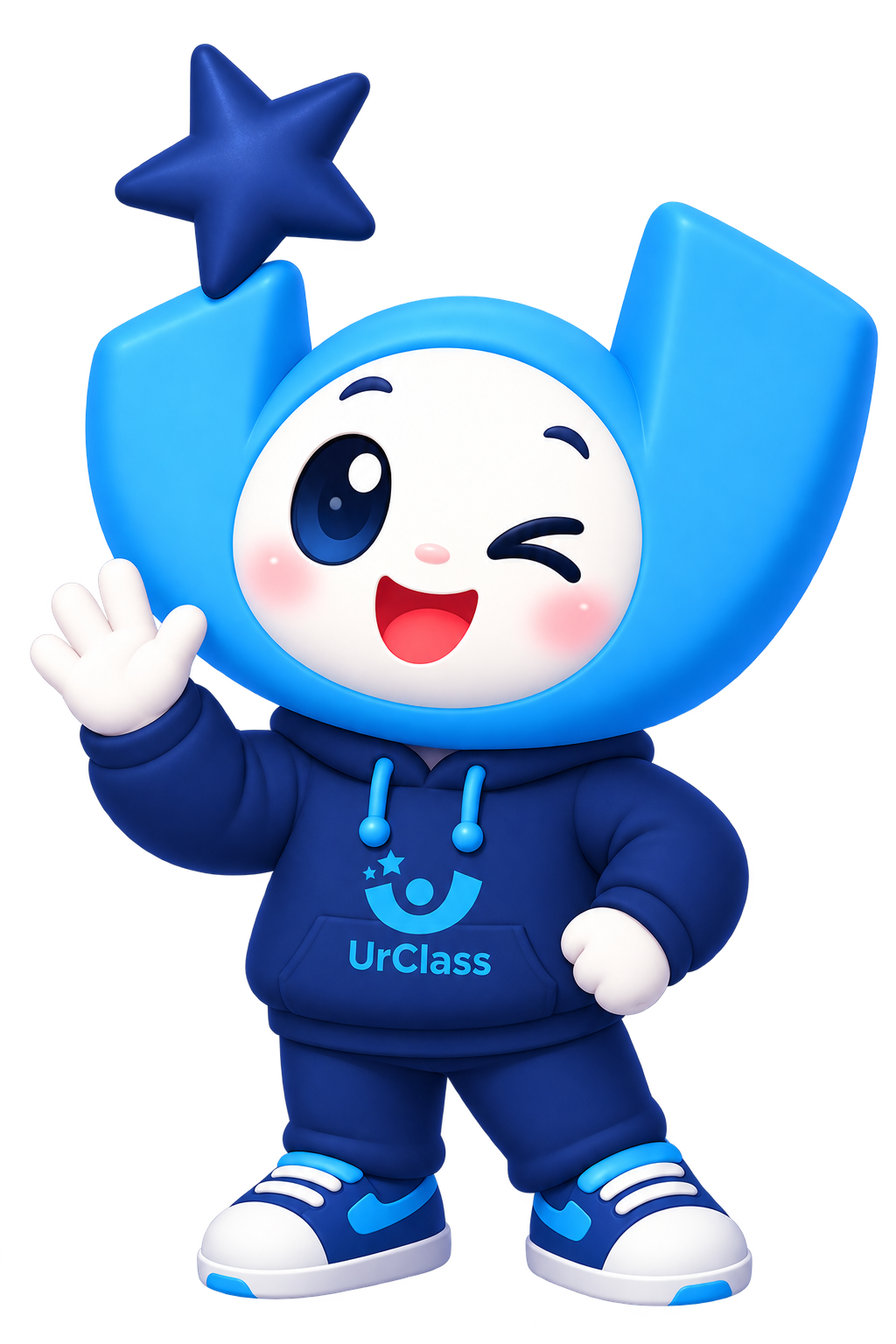 Maskot UrClass menyambut peserta UTBK dan CPNS